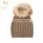 Crochet Kids Hats Wholesale Baby Beanie Hat with Fur Boll