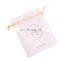 Silk satin drawstring jewelry packaging pouch bag with custom logo