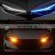 Car Daytime Running Light Led Light Strip Flowing Flexible DRL Dual Color Surface Tube Turn Signal Lamp Headlight