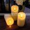 Bullet Wick Flickering Remote Swirling Glitter Pillar Flameless & Led light Candles