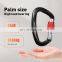 JRSGS Carabiner Clips Aluminium Snap Hook 25KN Ultra-Light Locking Climbing Carabiner Customized the LOGO S7104B