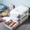 New Drawer Type Egg Storage Box Auto Scrolling Egg Storage Holder Egg Drawer for Refrigerator with Date Reminder