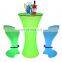 luminous plastic furniture led lighted cube bar tables&chairs/cordless led light cube