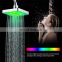 6 Inch LED Shower Head 7 Color Changing Automatically Showerhead Led Light