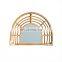 Rainbow Rattan Wall Mirror Innovative Art Decor Dressing Makeup Mirrors for Entryways Vietnam Manufacturer