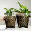 Custom Size Black Bamboo Planter Pot with base Best Price Small Flower Plant Holder Wholesale Vietnam Supplier