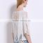 summer short-sleeved blouse hollow Korean short paragraph hedging loose hole sweater female air conditioning shirt thin models