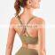 Side Folding Cross Beauty Back Women Gym Sports Bras Oem Wide Straps Yoga Fitness Tank Tops