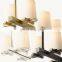 Copper Industrial Style Glass Lampshade Chandelier Ceiling Light Fixture For Living Dining Room Bedroom Kitchen Island Foyer