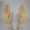 10 gauge white cotton thread knitted yellow PVC dotted anti-slip safety work gloves