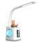 2024 LED Charging Table Lamp with Clock, Pen Holder Thermometer Calendar RGB Atmosphere Night Light