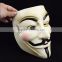 Top PVC White V for Vendetta Mask guy fawkes mask /Anonymous PVC V For Vendetta Halloween Mask
