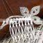 Cheap and high quality korea style plated flower bridal hair comb accessory