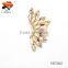 Alibaba hot selling new fashion design leaves opal alloy clip earrings cuff earrings wholesale