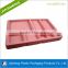 Pink flocking thermoformed blister tray