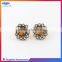 Fashion women's sunflower style crystal stud earrings