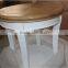 French Rustic Modern Coffee Side Table Solidwood Side White Cafe Table