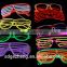 EL shutter sunglasses flashing flowing light for party el wire party glasses for Christmas in China