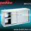 Stainless steel hotel kitchen cabinet with backsplash & draers