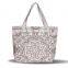 Elegant Style Linen Cotton Sequin Embroidery Women Tote Canvas Handbag