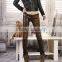 Sexy Women's Jeans Leather Detail Skinny Stretch Fashion Casual Pants Denim