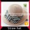 Customized panama straw baseball cap