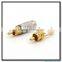 Free shipping RCA Male Plug RCA Plug Audio Cable Male Connector Gold plated Adapter