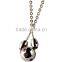 High Polished Three Ball Color Stones Inlaid Stainless Steel Pendant
