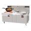 8000+12000+15000W Triple woks hotel restaurant kitchen aplliance commercial electric stainless steel induction wok stove