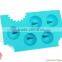 5 Cavity Silicone Drink Ice Tray Cool Shark Fin Shape Ice Cube Tray Freeze Mold Ice Maker Mold