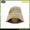 Waterproof Innoxious Stand Up Brown Kraft Paper Bag With Window And Zipper For Food Italy Whisky Heart Chocolate Honey Liquid