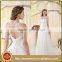 VIL-06 Custom made Lace Appliques Scoop Neck Tulle A-line Floor Length Sleeveless Wedding Dress