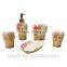 Fancy design polyresin bathroom product bathroom accessory set