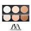 Professional makeup 6 Colour Pressed Powder compact