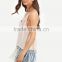 Tank-Tops&Camis latest fashion design women clothing Apricot Fringe Hem Backless Tank Top