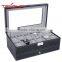 Leather jewelry packaging organizer with drawer jewelry box