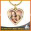 Best selling metal souvenir heart-shaped printing catholic gold keyring