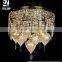 Turkish Hand Blown Glass Crystal Ceiling Lamp Luxury Round Crystal Ceiling Lamp Hallway Corridor Balcony Ceiling Lamp