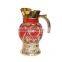 glassware set water jug set 1 jug with 6 cups golden plating