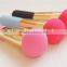 Private Label Non Latex Cosmetic Make Up Sponge Brushes with Wood Handle
