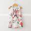 sleeves cotton owl print kids summer dresses