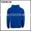 2016 oversized plain blue pullover hoodie with zipper