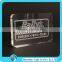 Free Standing Acrylic Signage With Laser Engraving Words, High Ray CNC Engraving Crystal Clear Acrylic Block