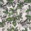 simple green floral print polyester cotton blend fabric for handbag lining
