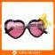 Heart Shaped Plastic Party Sunglasses with a Cute Bowknot Fancy Party Glasses