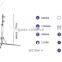 Factory supply Hpusn X4 reverse fold studio photo stand 2m photo studio accessories