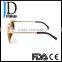 Hot Sell Italy Design Round Natural Wood Metal Temple Sunglasses