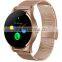K88H Round Bluetooth Smart Watches Clock Classic Health Metal Smartwatch with Heart Rate Monitor for Android ISO iPhone Phone