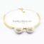 New design gold plate heavy pearl pendant necklace set