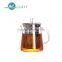 wholesale 1000ml glass teapot with stainless steel infuser high borosilicate glassware N6314